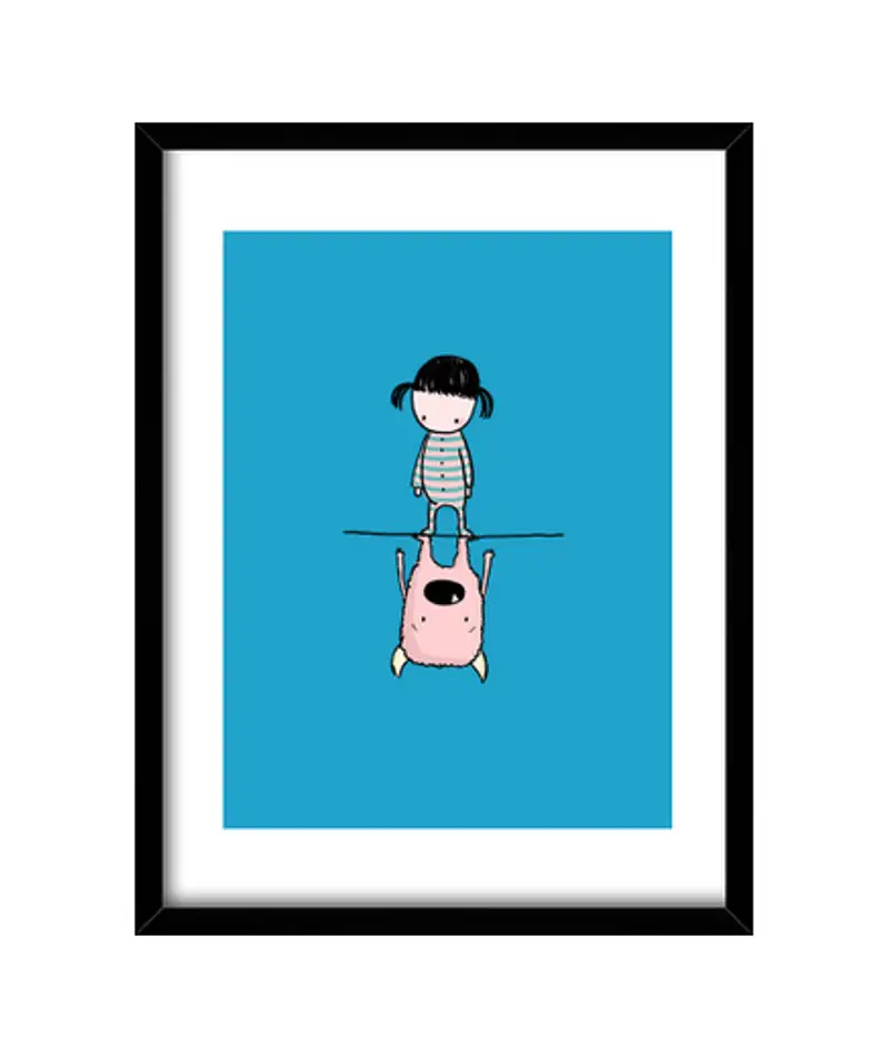 Quadro con cornice verticale martina e anitram