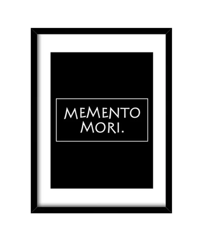 Quadro con cornice verticale Memento mori