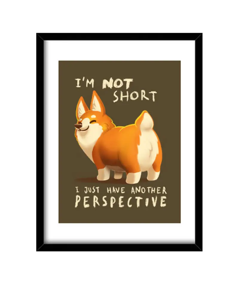 Quadro con cornice verticale not breve - corgi carino - amanti dei cani