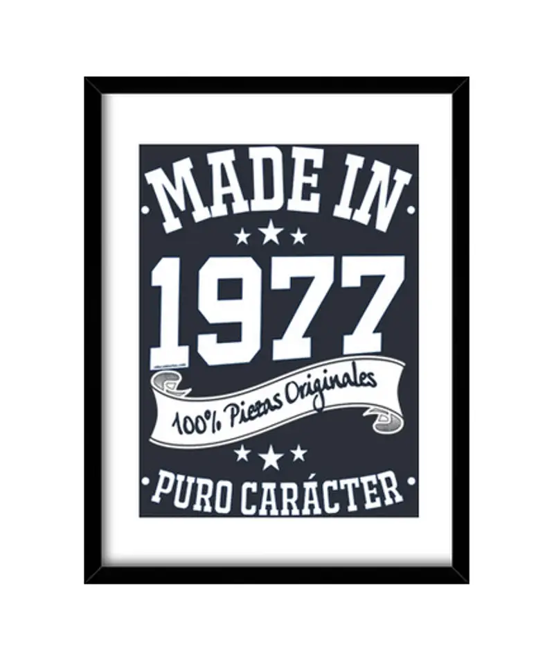 Quadro con cornice verticale realizzato nel 1977