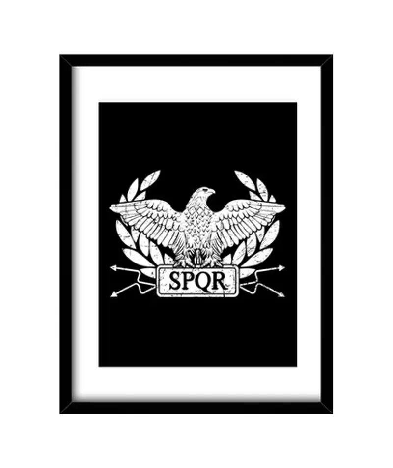 Quadro con cornice verticale SPQR