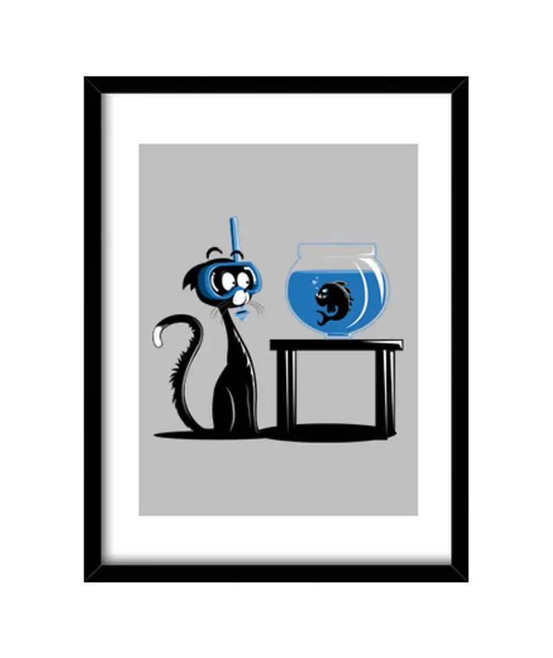 Quadro con cornice verticale sub end