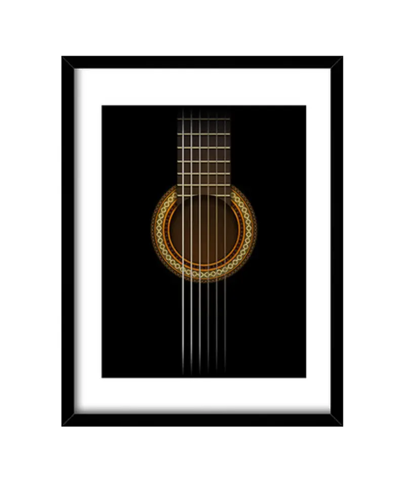 Quadro con cornice verticale total guitar
