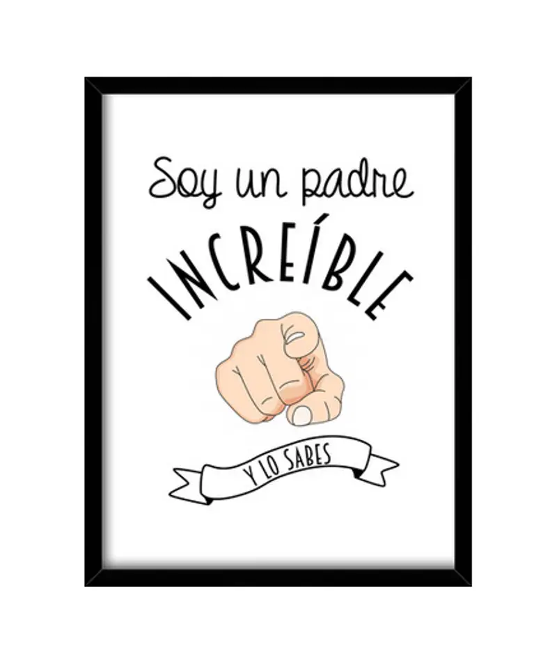Quadro con cornice verticale un padre incredibile