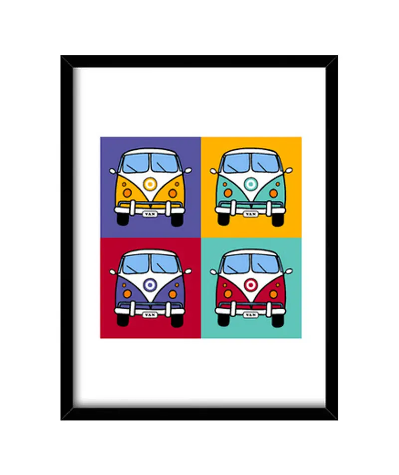 Quadro con cornice verticale vanni pop