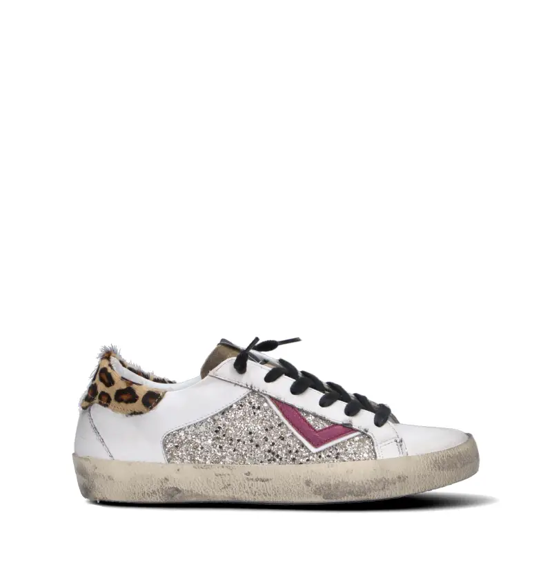 Sneaker donna bianca/argento Vario