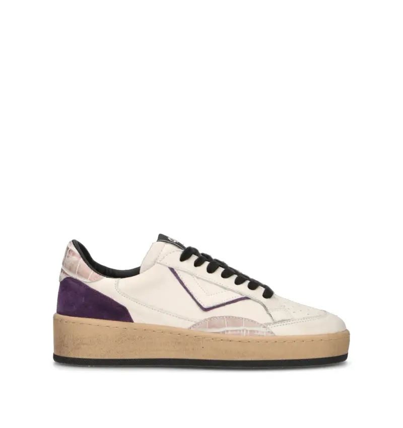 Sneaker donna bianca in pelle Vario