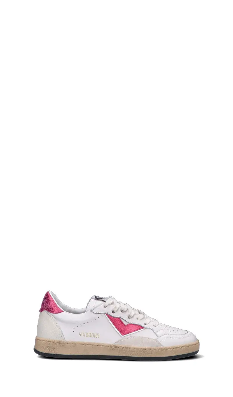 Sneaker donna bianca/rosa in pelle Vario