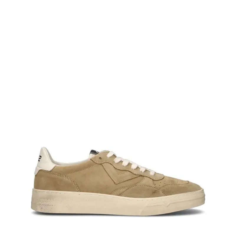 Sneaker uomo beige in suede Vario