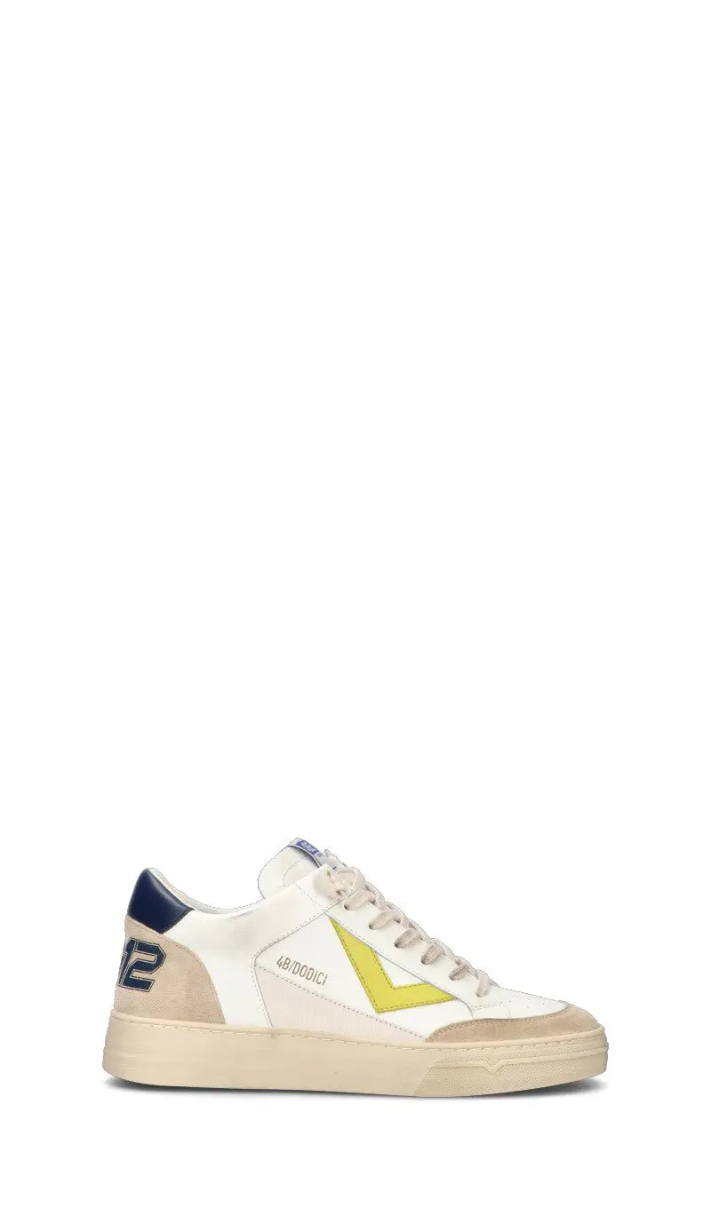 Sneaker uomo bianca/beige/gialla/blu in suede Vario