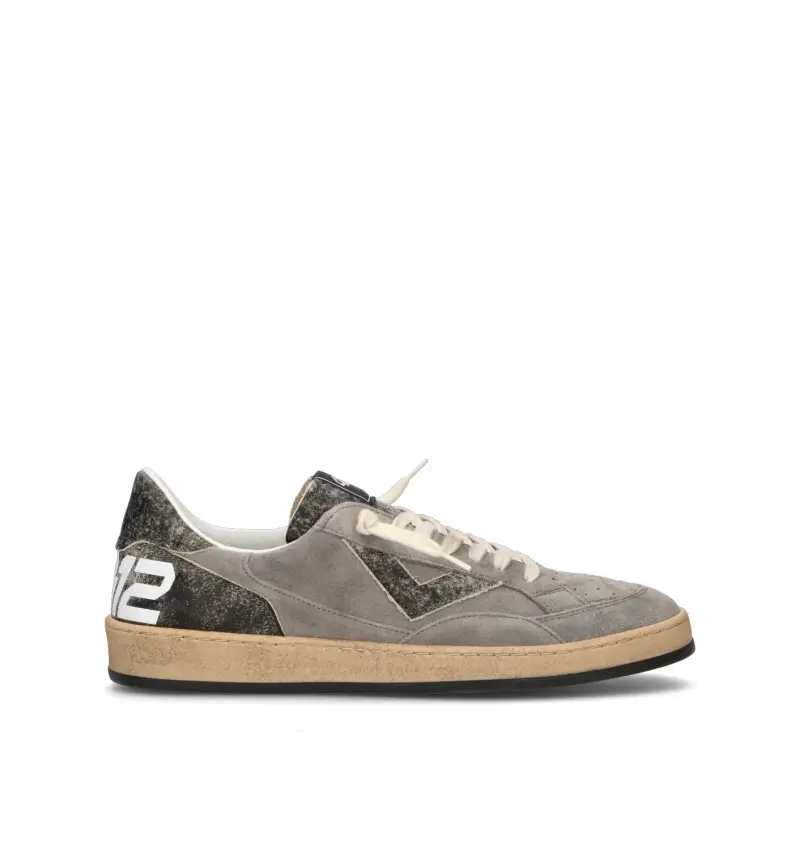 Sneaker uomo grigia in suede Vario