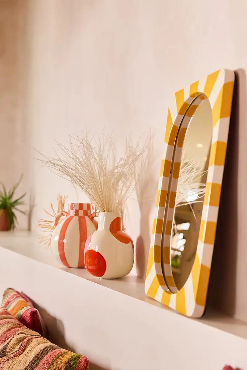 vaso decorativo Fernanda 19, 5 x 16 x 17, 5 cm Rosso miniatura 3