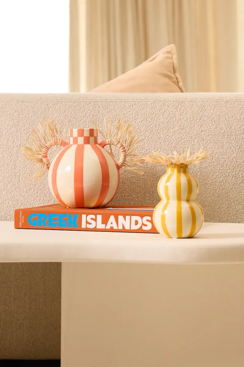 vaso decorativo Fernanda 19, 5 x 16 x 17, 5 cm Rosso miniatura 4