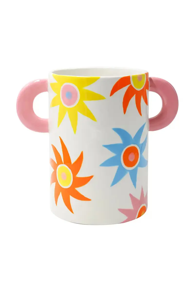 vaso decorativo Isabel 22,5 x 14,5 x 19,5 cm Multicolore