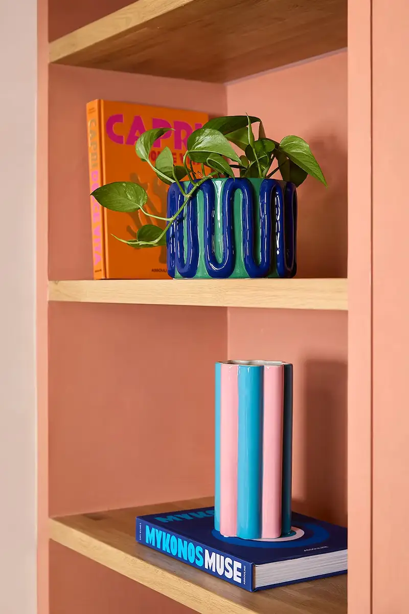 vaso decorativo Ncoloas 20 x 20 x 14, 5 cm Blu navy miniatura 2