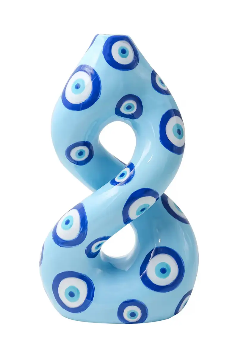 vaso decorativo Patricia 14,5 x 9 x 25,5 cm Blu