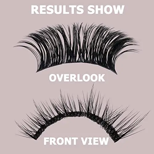 QUEWEL Cils individuels Cils individuels en grappe C Curl 12 mm Segments de cils Fond de teint large Cils individuels miniatura 2