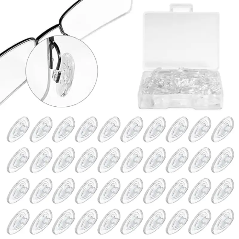 QUFIIRY Naselli per Occhiali in Silicone Trasparente - 15 Paia