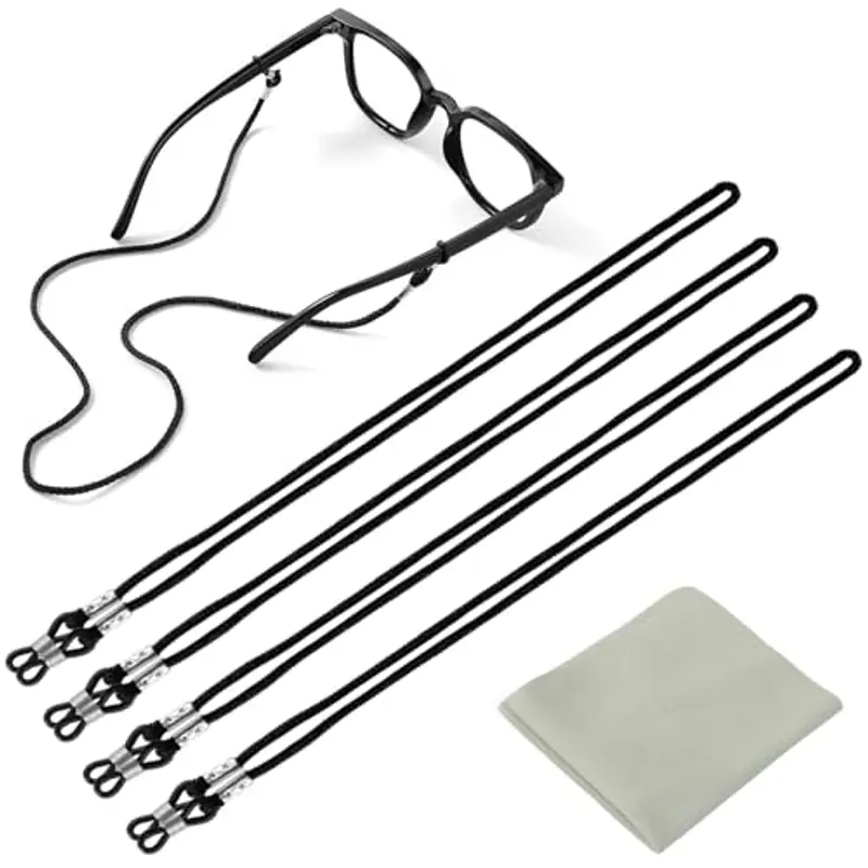 QUFIIRY Cordino Occhiali Sportivo Nylon Premium - Set 4 Pezzi