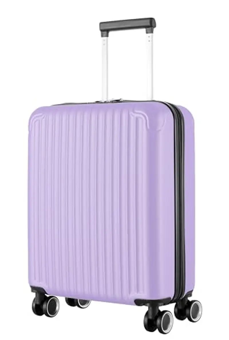 R.Leone Ryanair 55x40x20 cm Valigia Trolley Bagaglio a mano 4 Ruote in ABS Autonomo 999 (Lilla, Valigia 55x40x20 cm)