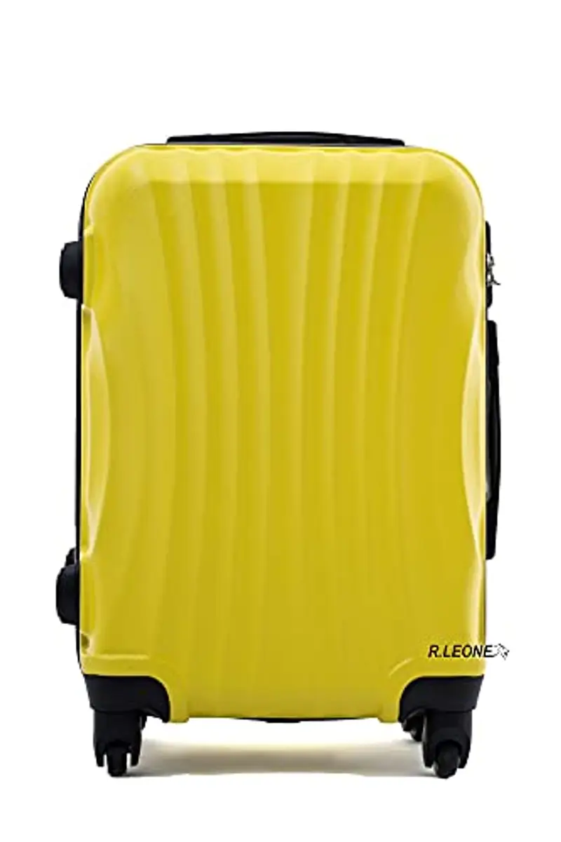 R.Leone Ryanair 55x40x20cm Valigia Trolley Bagaglio a mano Rigido Ultraleggero in ABS 4 Ruote smontabile Rimovibili miniatura 3