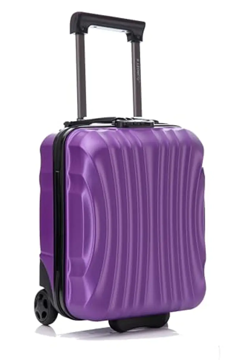 R.Leone Valigia Trolley Bagaglio a Mano 40x30x20cm Wizzair Vueling 2 Ruota in ABS 20374FR (40X30X20cm 2Ruota, Viola)