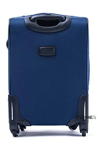 R.Leone Valigia Trolley Espandibile bagaglio a mano 4 ruote in stoffa 214 miniatura 3