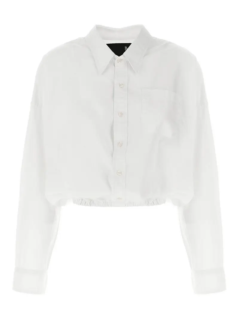 Camicia crossover a bolle Bianco