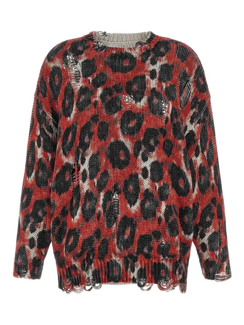 Maglione strappato Rosso