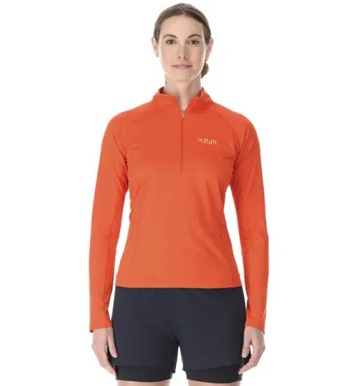 Sonic LS Zip Wmns - maglia a maniche lunghe - donna Orange
