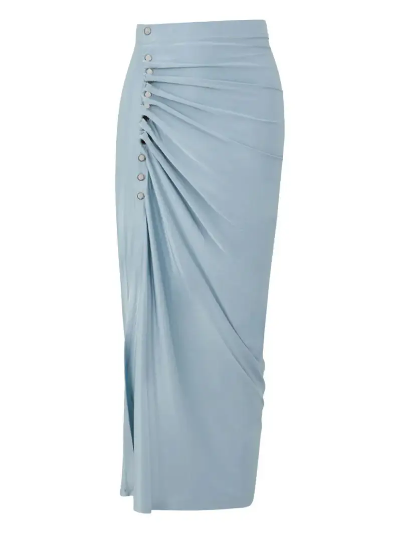 Gonna arricciata celeste polvere Blu miniatura 3