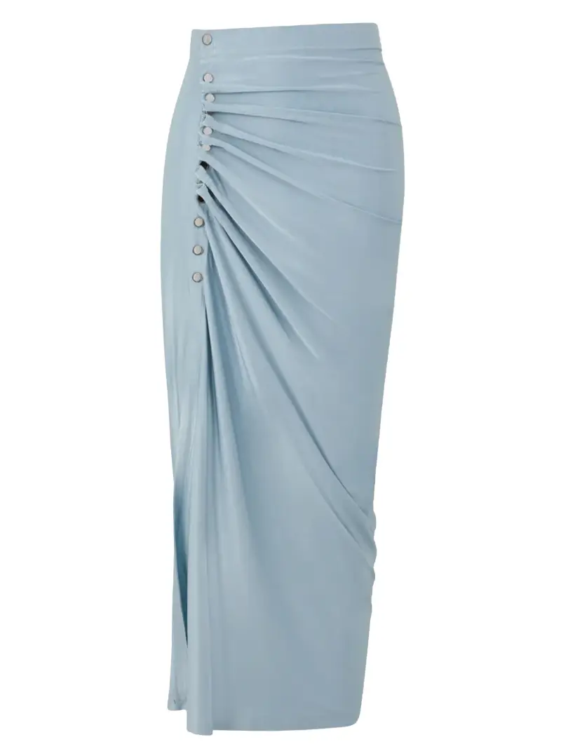 Gonna arricciata celeste polvere Blu