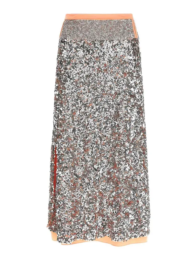 Gonna di paillettes Argento