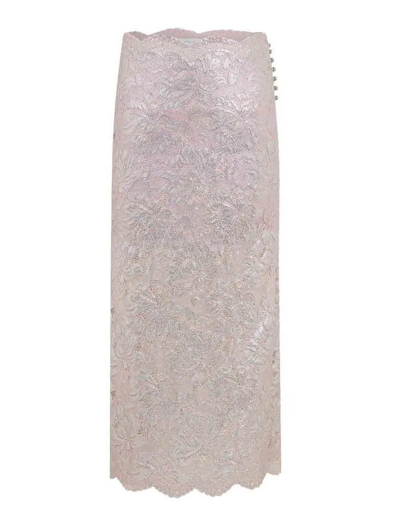 Gonna midi rosa Argento