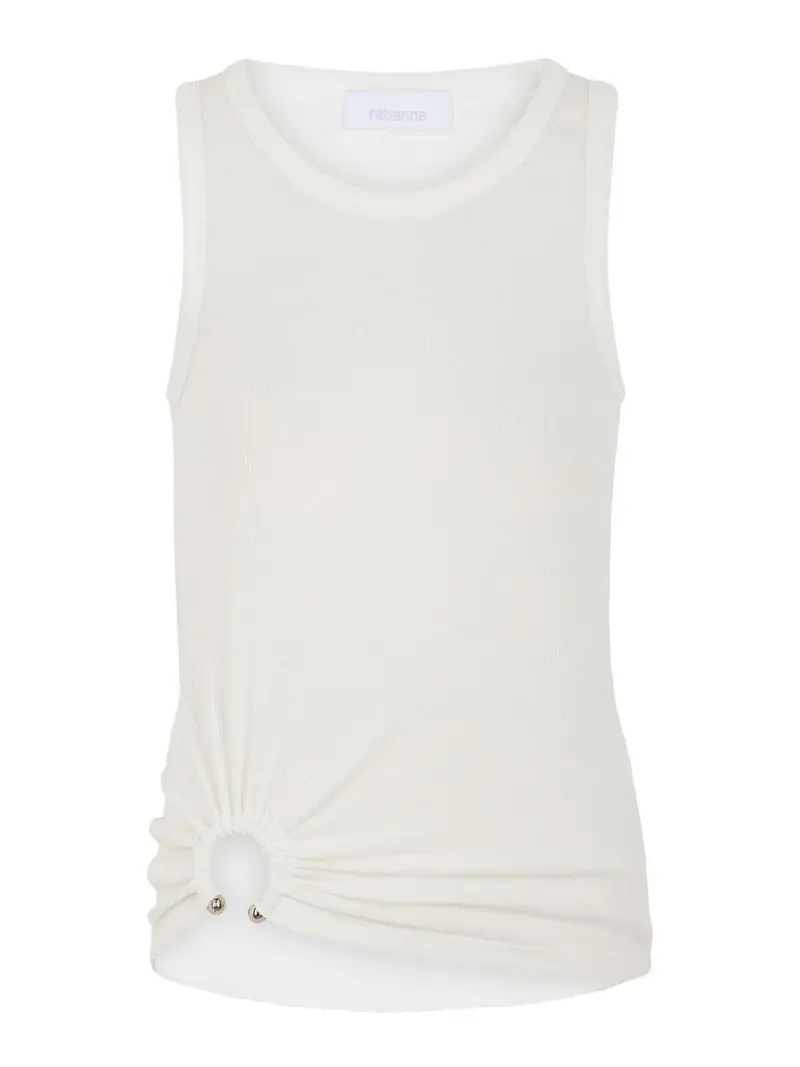 Maglietta a coste 2X2 Bianco