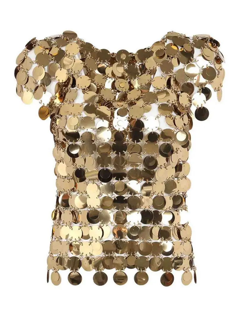 Maglione a maniche corte Metallico