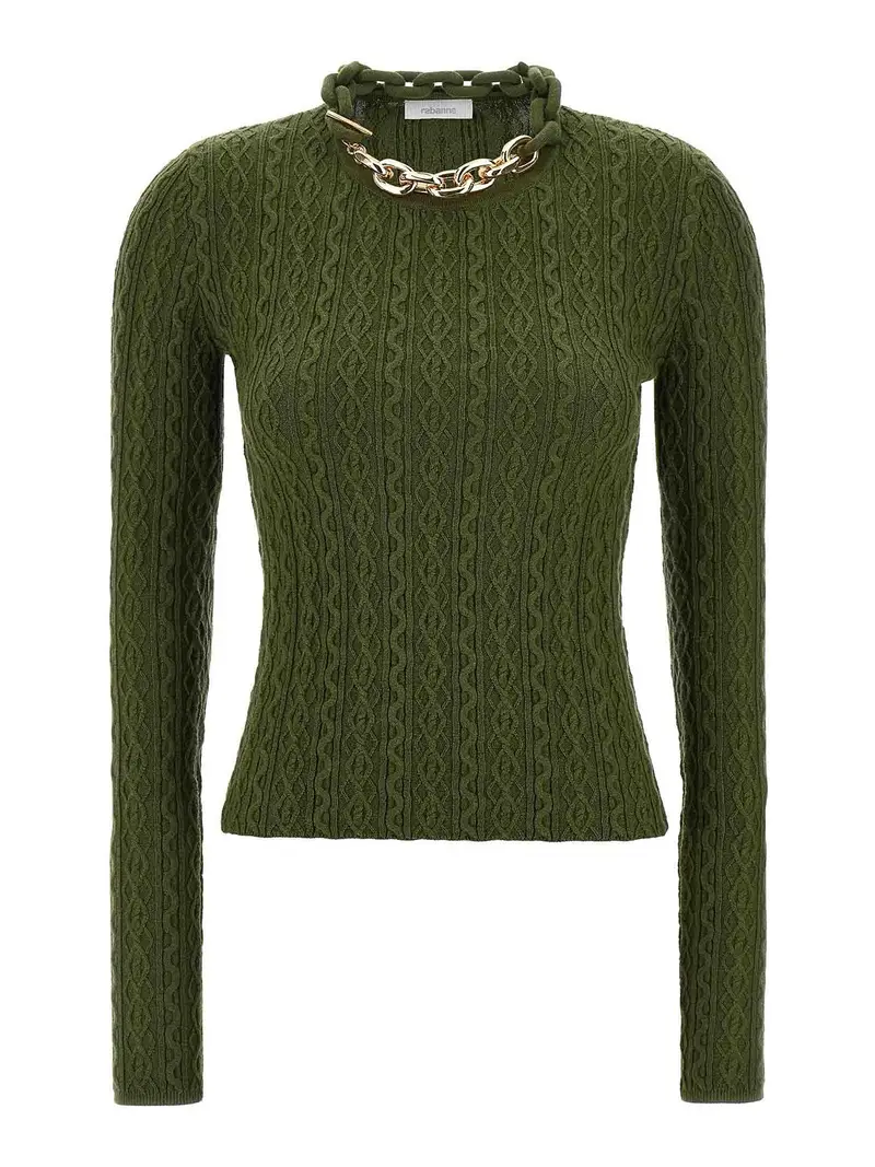 Maglione collana Verde