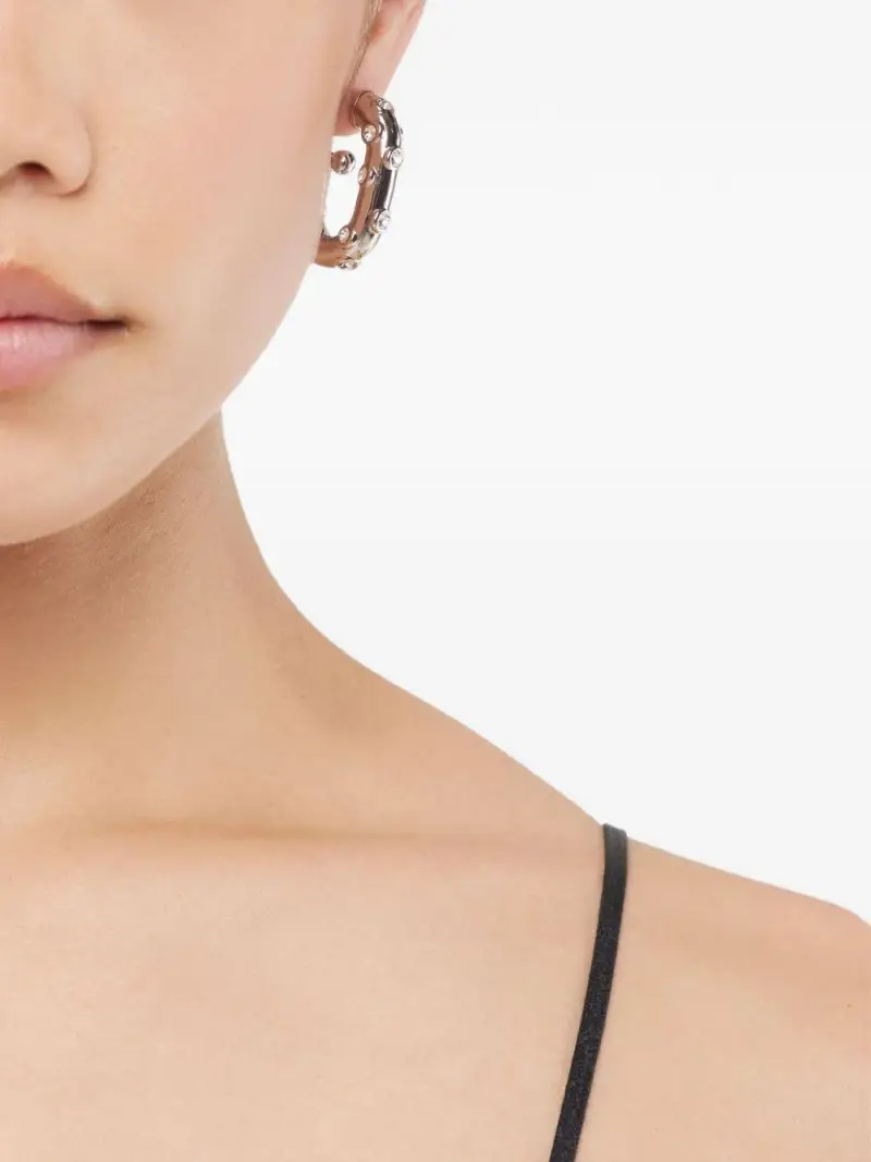 Orecchini XL Link argento con strass