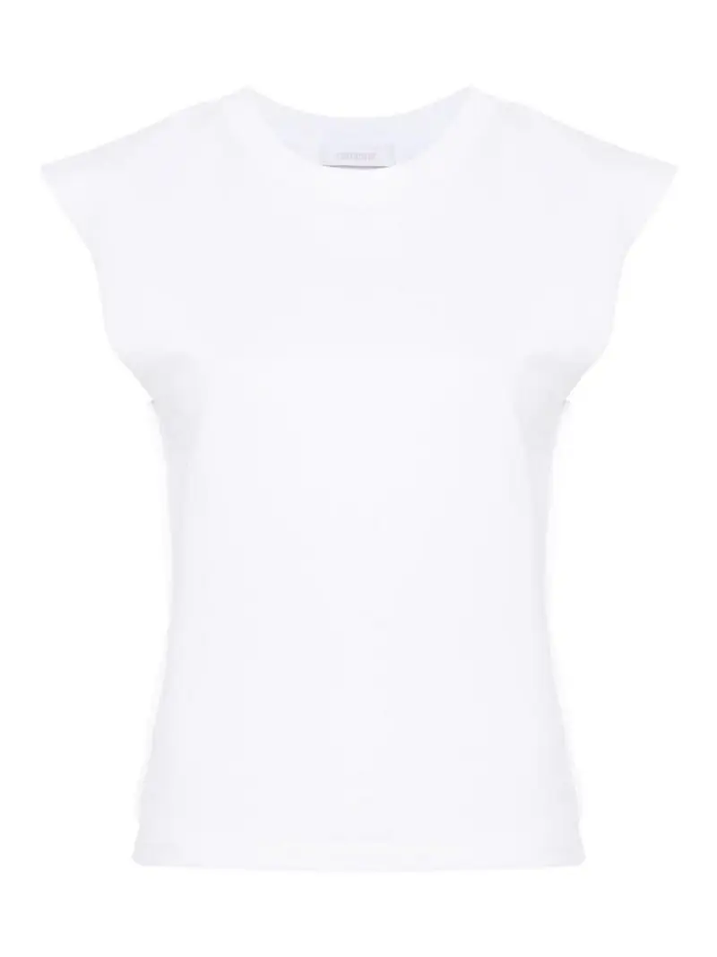 T-shirt in cotone con dettaglio catena Bianco