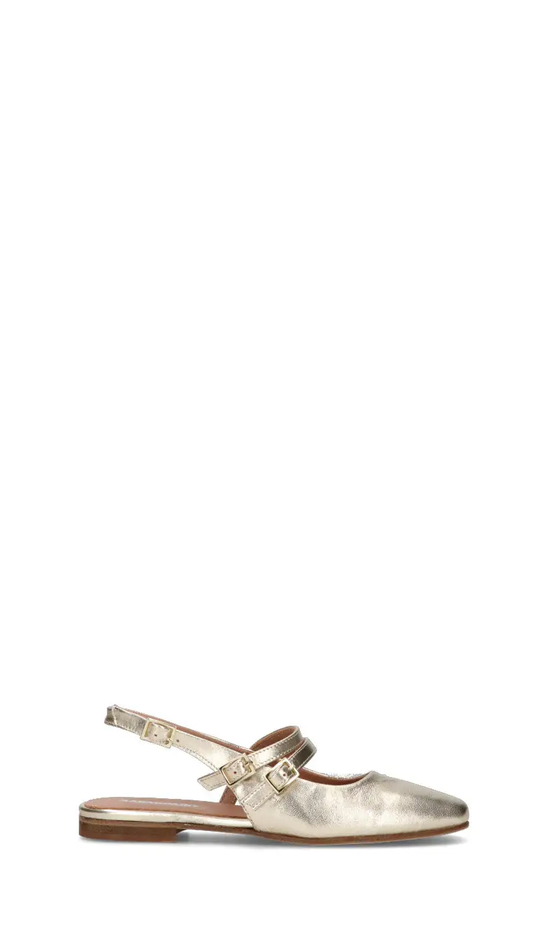 Slingback donna platino in pelle Vario