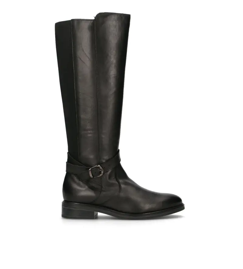 Stivale donna nero in pelle Vario