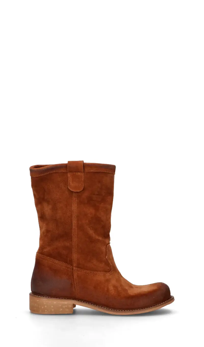 Tronchetto donna marrone in suede Vario