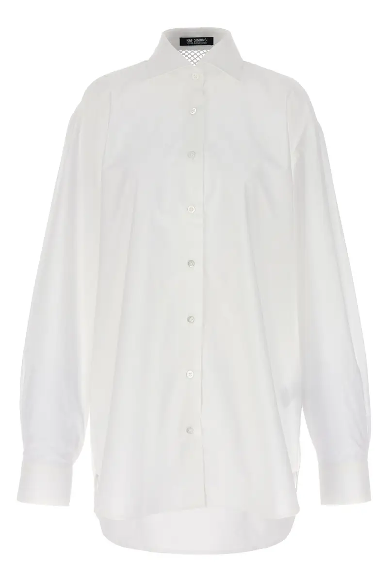 Camicia Inserto Rete Bianco