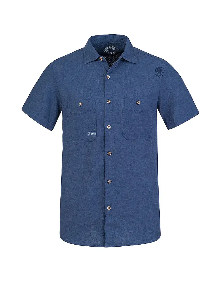 Camicia da arrampicata da uomo Jam in lino blu | M
