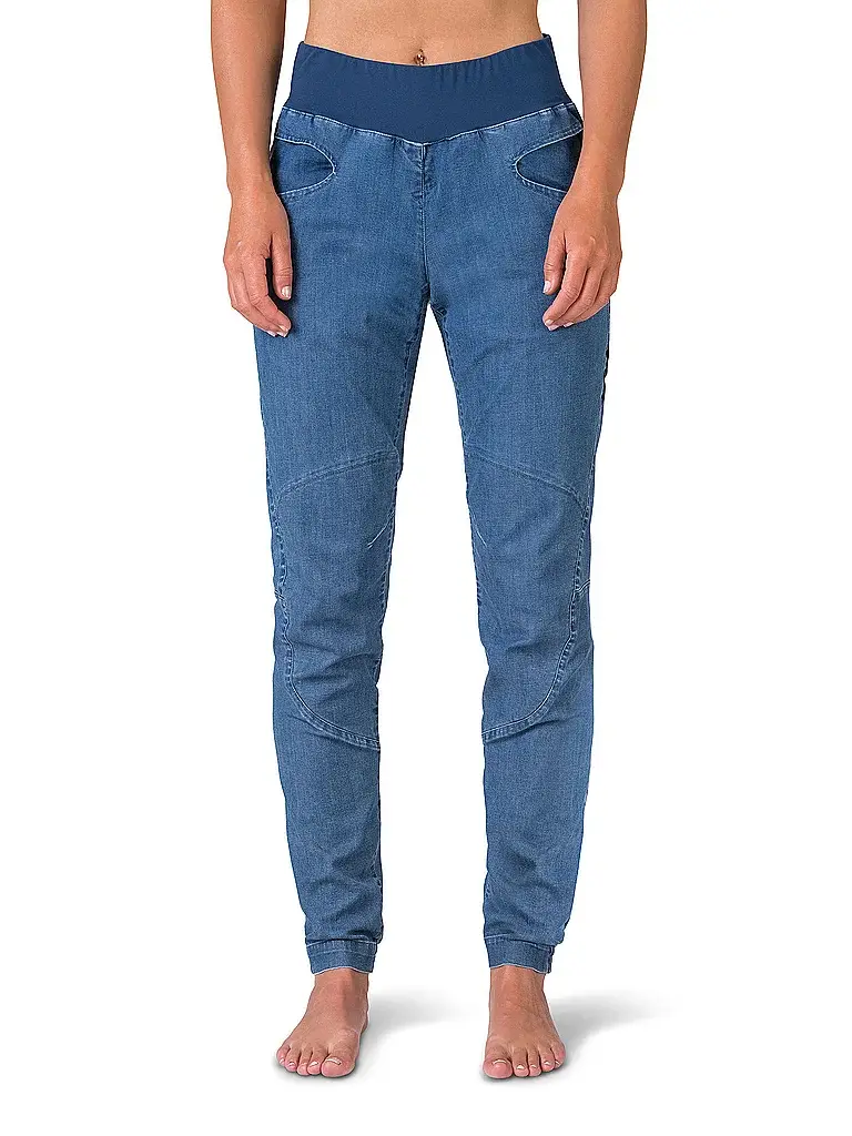 Pantaloni da arrampicata da donna Chain blu | 34 miniatura 2