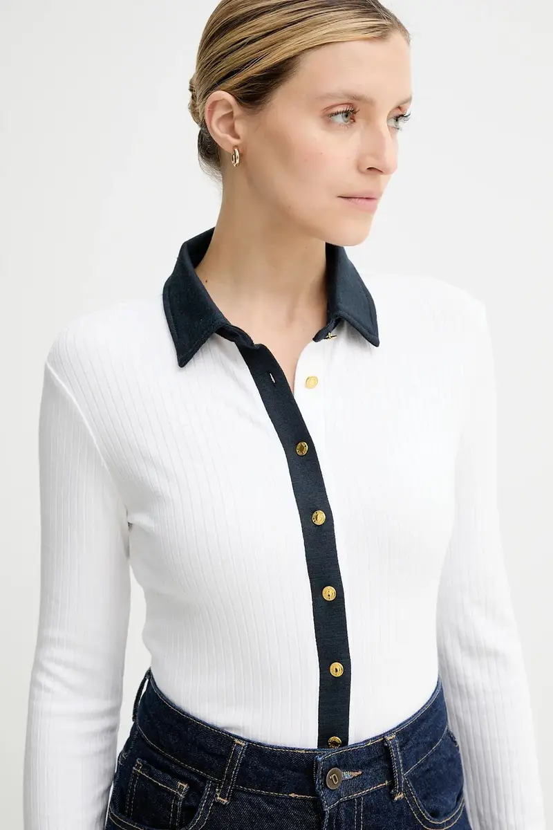 camicia a maniche lunghe colore bianco RE0C25FP3LW miniatura 4