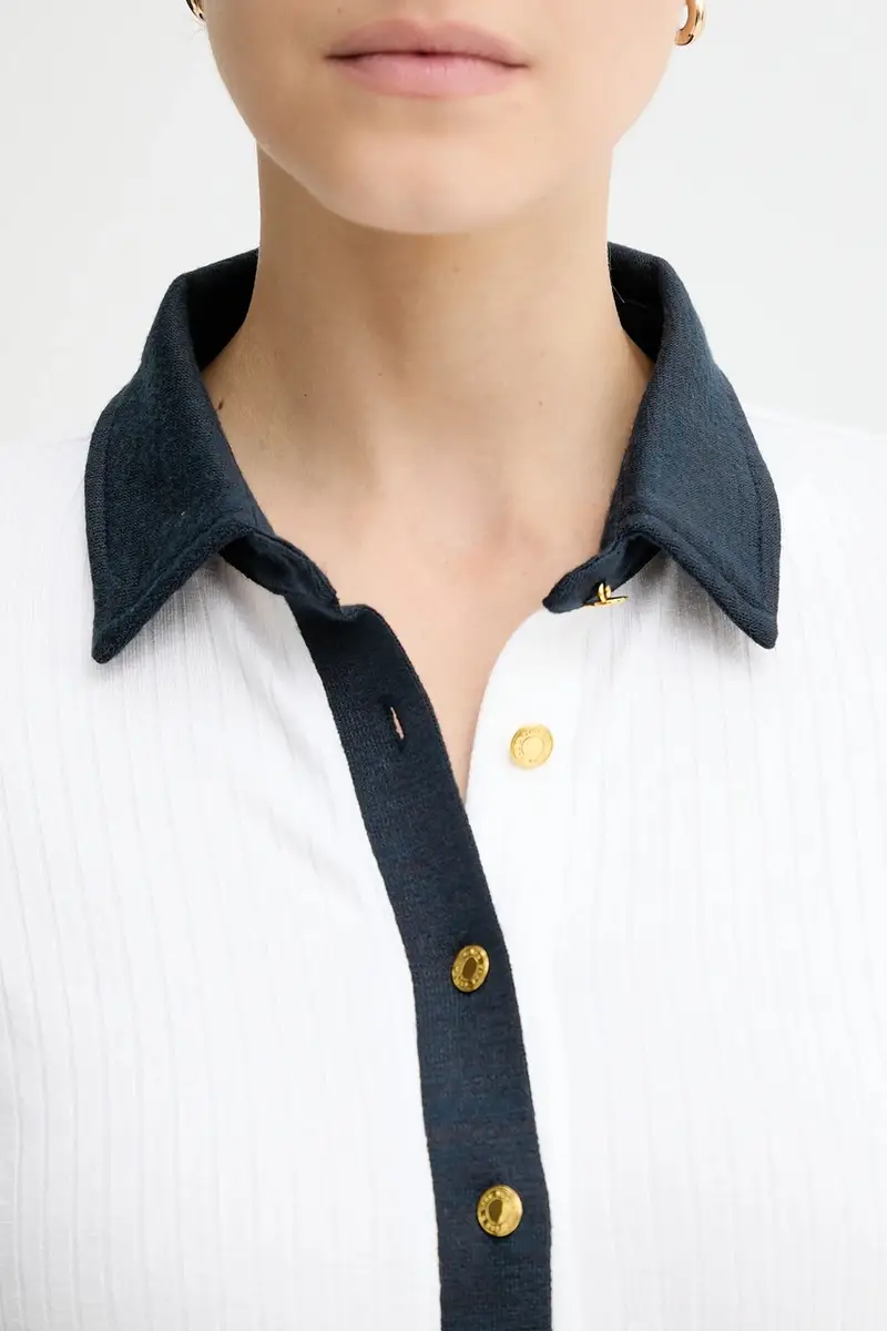 camicia a maniche lunghe colore bianco RE0C25FP3LW miniatura 5