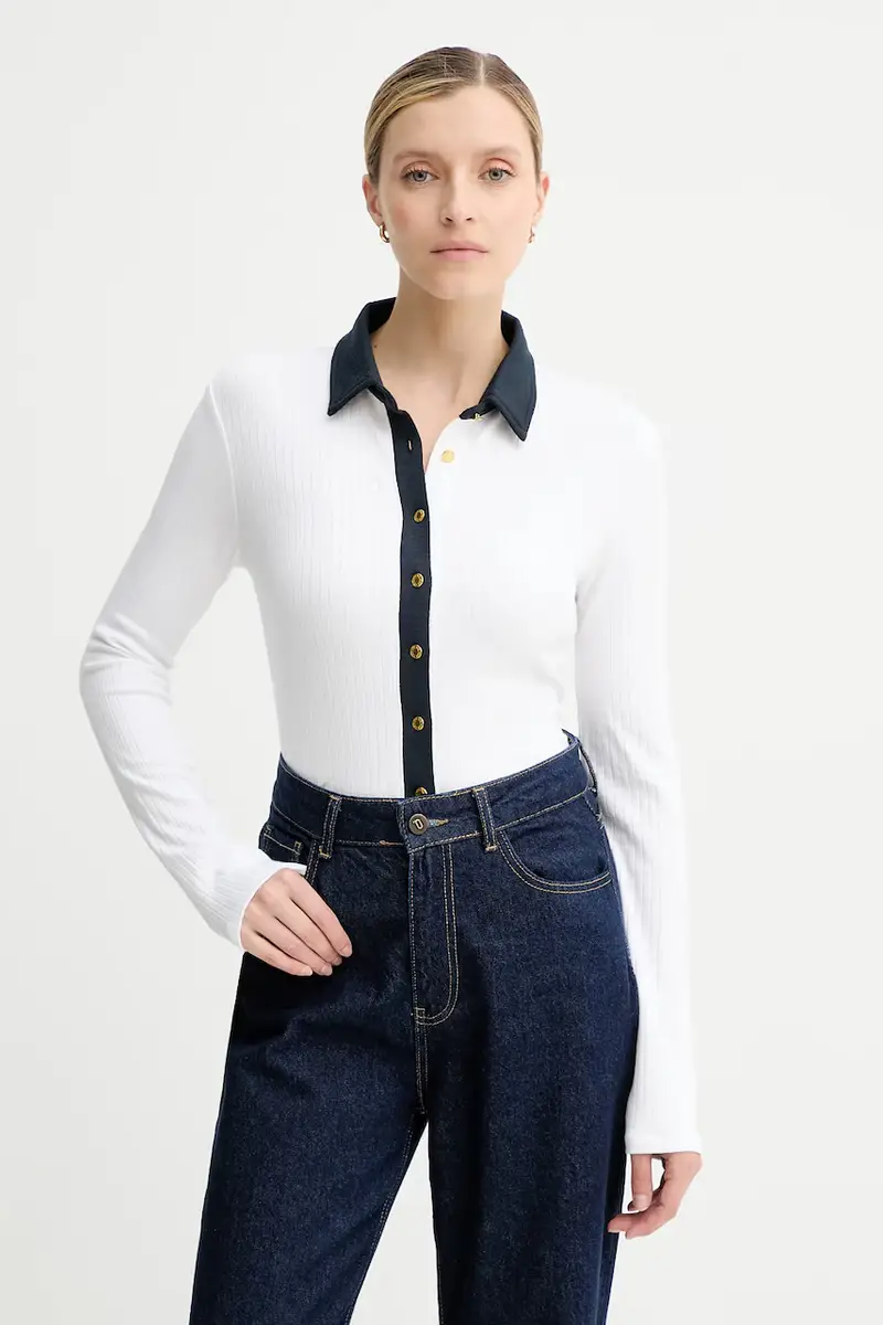 camicia a maniche lunghe colore bianco RE0C25FP3LW