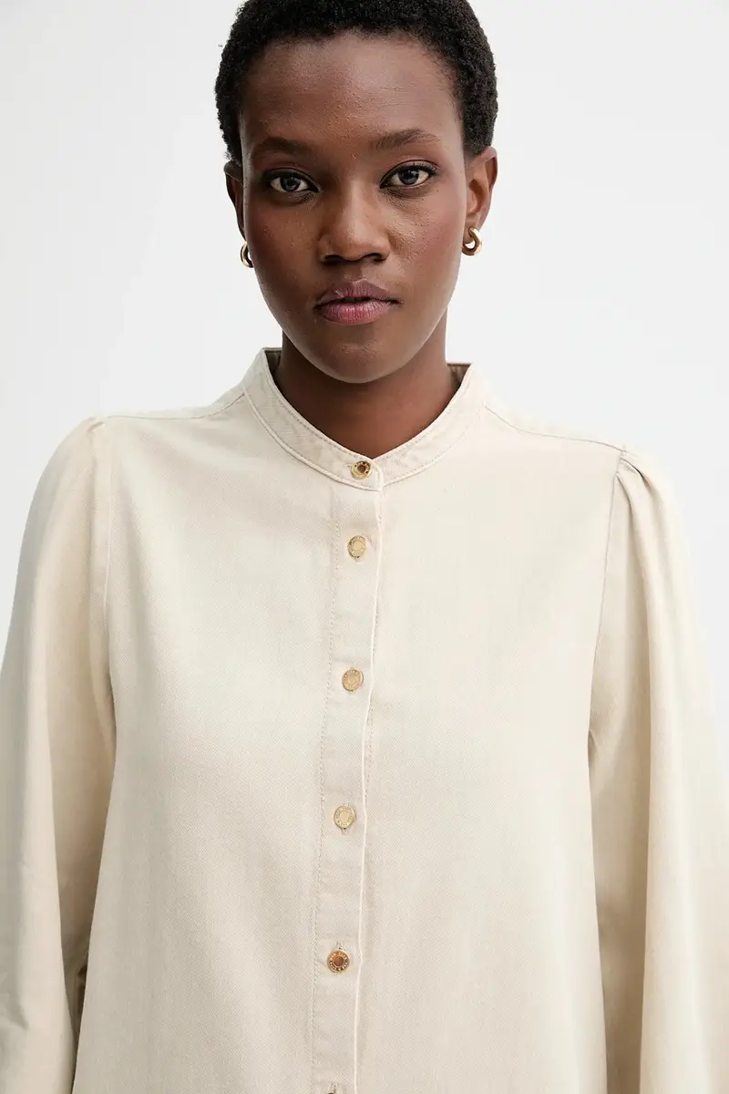 camicia donna colore beige RJ0225FSUSS miniatura 4