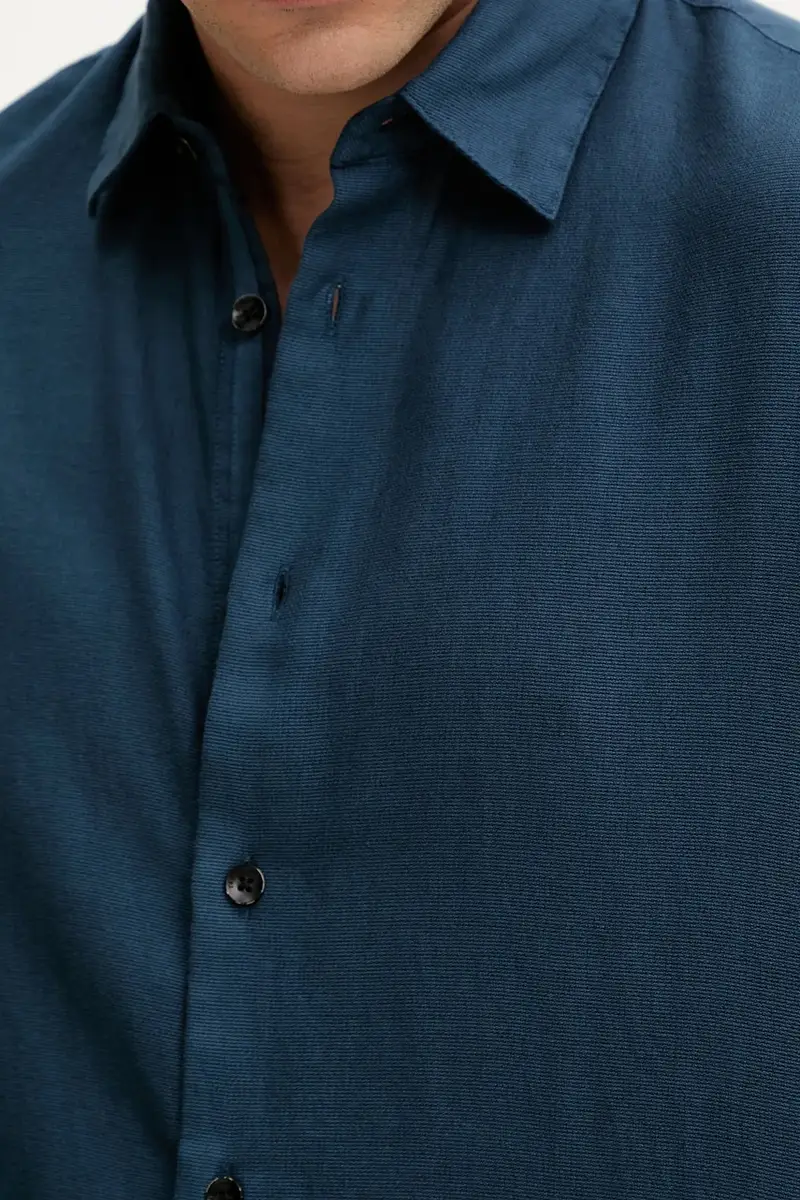 camicia uomo colore blu navy MBW25PA018PCML miniatura 5